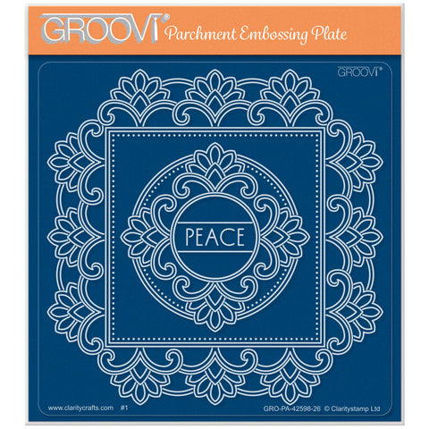 Art Deco Square Frames - Peace Midi Groovi Plate