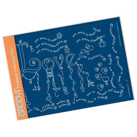 Linda's Love Dangles A5 Groovi Plate