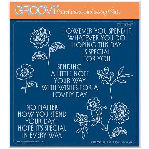 Art Deco Special Day Sentiments Midi Groovi Plate
