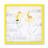 Dotted Blooms & Sentiment Stalks - Set 1 - Happy Birthday A5 Stamp & Mask Set