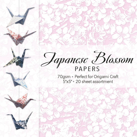 Japanese Blossom Papers 5" x 5"