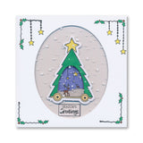 Barbara's SHAC Christmas Tree Wooden Toy A4 Slim Stamp Set