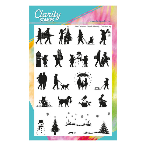 Wee Christmas Friends & Family Silhouettes - Christmas Joy A5 Stamp Set