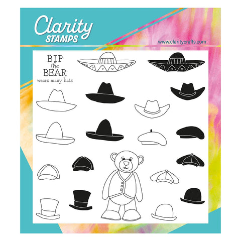 BIP the Bear Wears Many Hats A5 Square Stamp Set