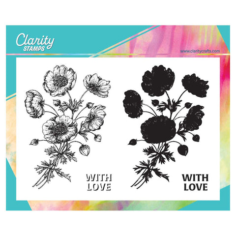 Bijou Poppy Posy A6 Stamp Set