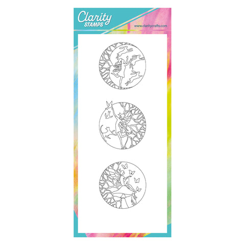 Fairies Rounds A5 Slim Stamp & Mask Set