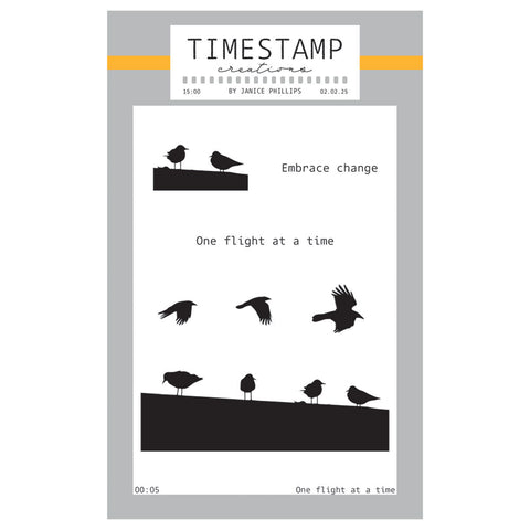 Timestamp Creations by Janice Phillips - One Flight at a Time A6 Stamp Set