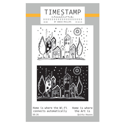 Timestamp Creations by Janice Phillips - Quirky Houses A6 Stamp Set