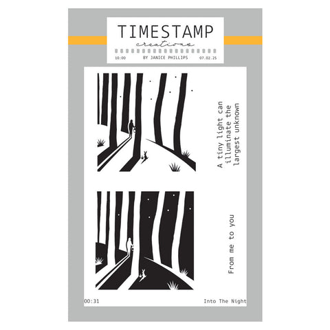 Timestamp Creations by Janice Phillips - Into the Night A6 Stamp Set