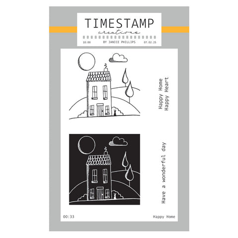 Timestamp Creations by Janice Phillips - Happy Home A6 Stamp Set