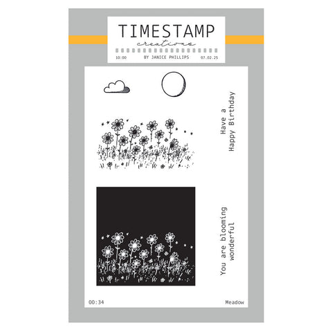 Timestamp Creations by Janice Phillips - Meadow A6 Stamp Set