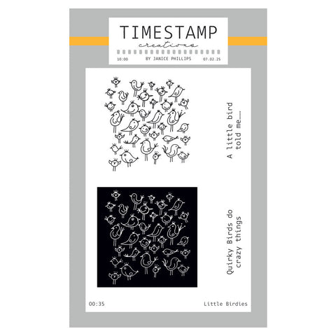 Timestamp Creations by Janice Phillips - Little Birdies A6 Stamp Set