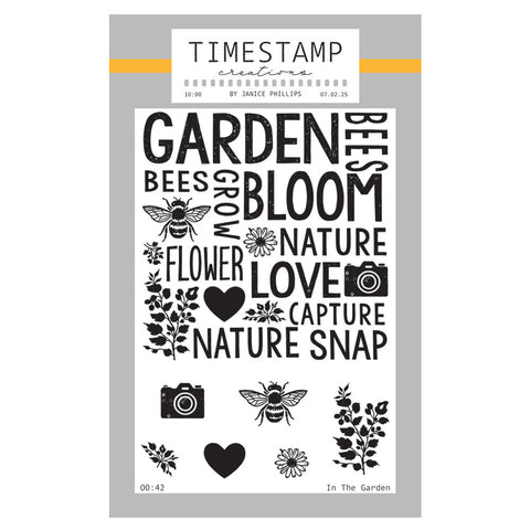 Timestamp Creations by Janice Phillips - In the Garden A6 Stamp Set