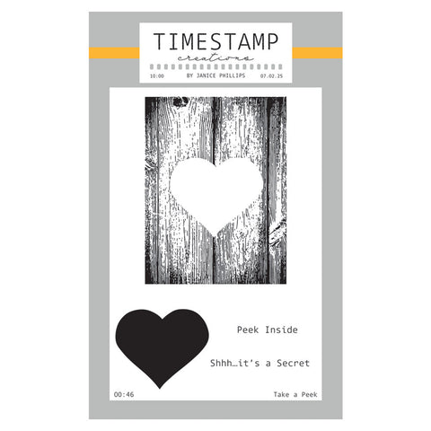 Timestamp Creations by Janice Phillips - Take a Peek A6 Stamp Set