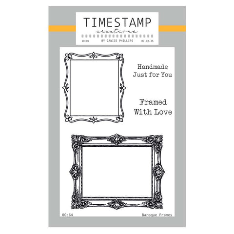 Timestamp Creations by Janice Phillips - Baroque Frames A6 Stamp Set