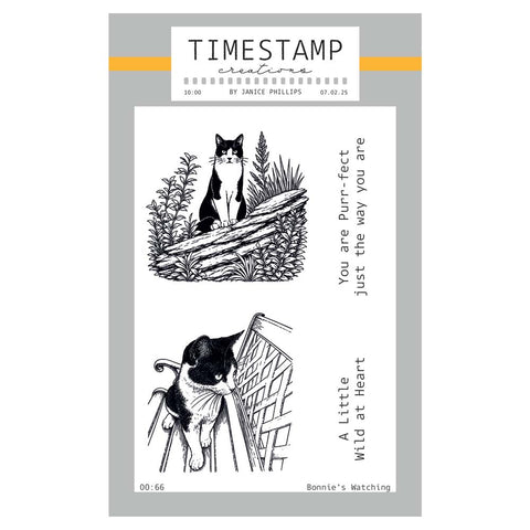 Timestamp Creations by Janice Phillips - Bonnie's Watching A6 Stamp Set