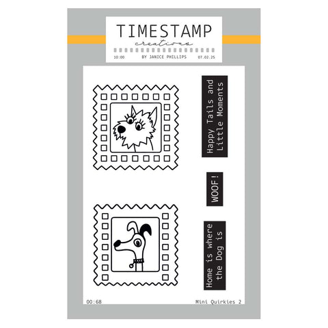 Timestamp Creations by Janice Phillips - Mini Quirkies 2 A6 Stamp Set