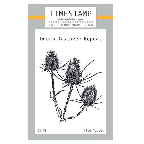 Timestamp Creations by Janice Phillips - Wild Teasel A7 Stamp Set