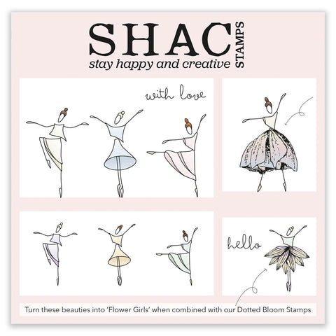 Barb's SHAC Dancing Girls A5sq Stamp Set