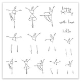 Barb's SHAC Dancing Girls A5sq Stamp Set