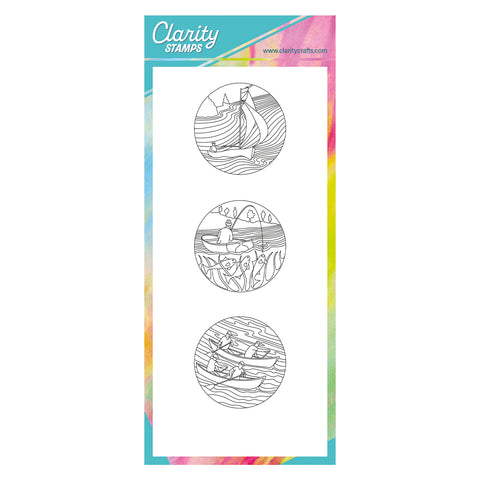 Boating Rounds A5 Slim Stamp & Mask Set