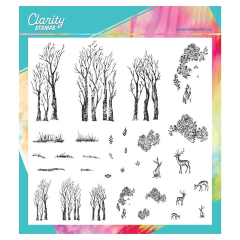 Barbara's Tree Canopy Scene A4 Square Stamp Set