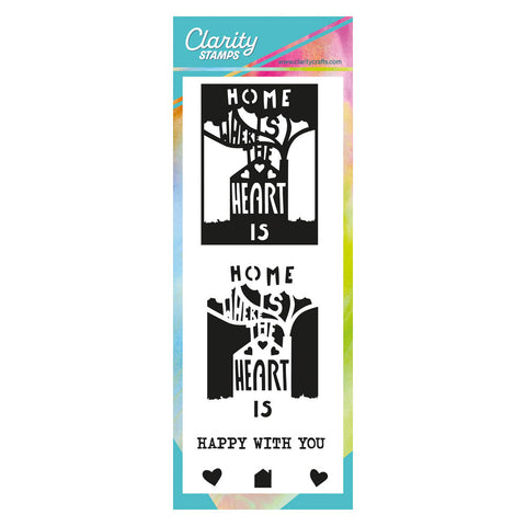 Ani's Folk Art - Home Is Where the Heart Is - Two Way Overlay A5 Slim Stamp & Embedder Set