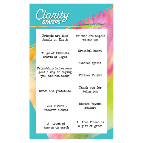 Friends, Sisters & Angels Sentiments A6 Stamp Set