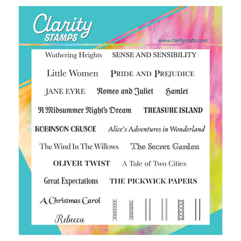 Book Titles A5 Square Stamp Set