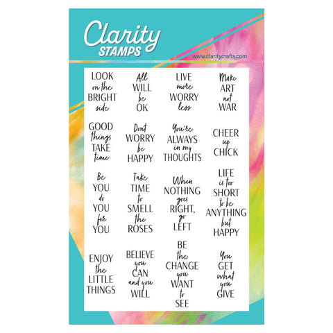 Bijou Tall Feel Good Sentiments A6 Stamp Set