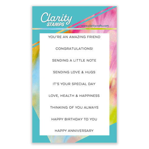 Bijou Sentiments A7 Stamp Set