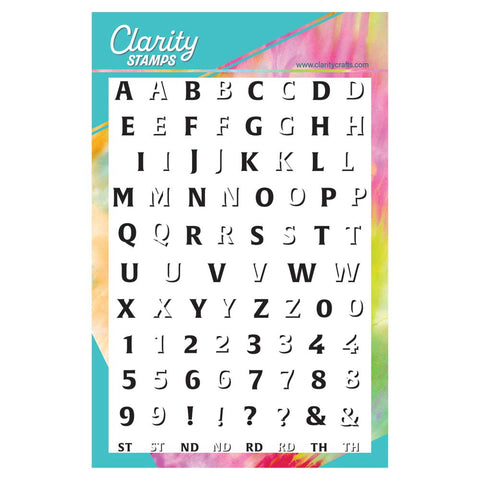 Drop Shadow Alphabet A5 Stamp Set