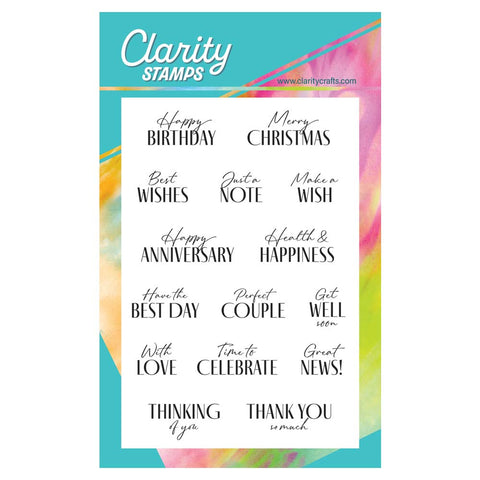 Bijou Statement Sentiments A6 Stamp Set