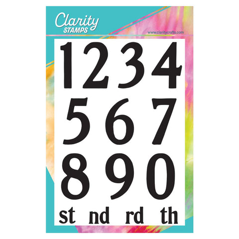 Block Print Numbers A5 Stamp Set