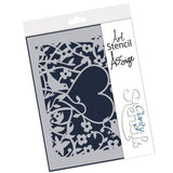 Heart Bird A5 Stencil