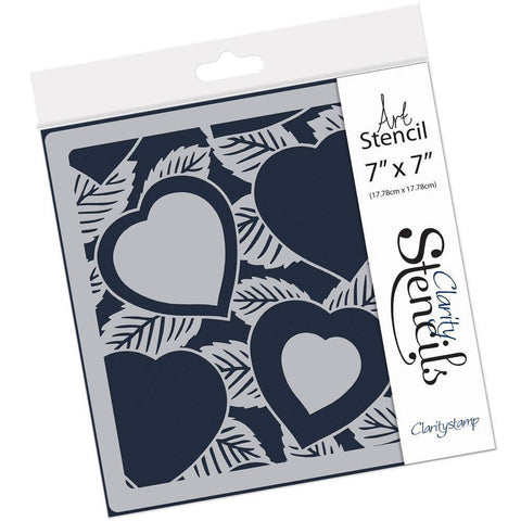 Heart Rose 7" x 7" Stencil