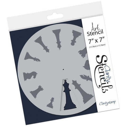 Wheelie Chess 7" x 7" Stencil