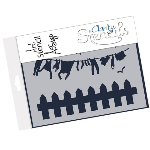 Washing Line A5 Stencil