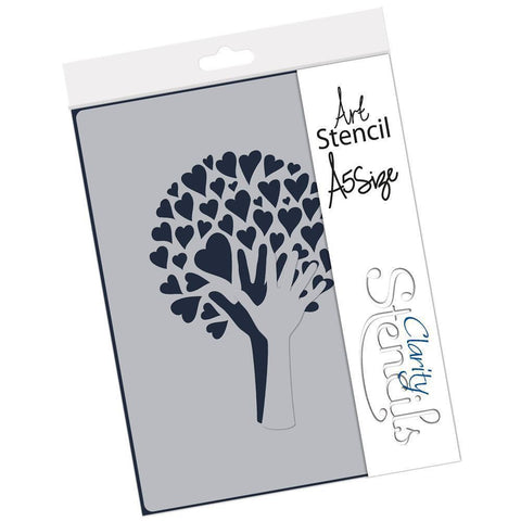 Love Tree A5 Stencil