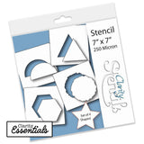 Simple Shapes 2 7" x 7" Stencil Collection