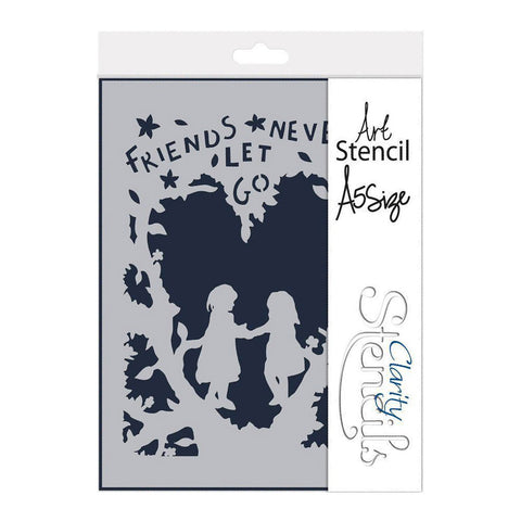 Ani's Folk Art - Friends Never Let Go A5 Stencil