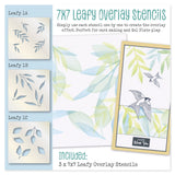 Leafy Overlay 7" x 7" Stencil Trio