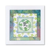 Barbara's Japanese Floral Tiles - Happy Birthday - Three Way Overlay A4 Stamp Set