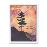 Pine Trees Treescape Overlay Stencil Set A5