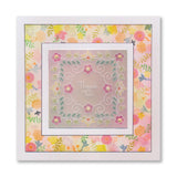 Tina's Floral Swirls & Corners All in One - Thank You A5 Square Groovi Plate