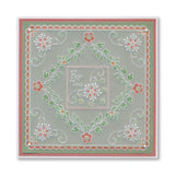 Tina's Floral Swirls & Corners All in One - Thank You A5 Square Groovi Plate