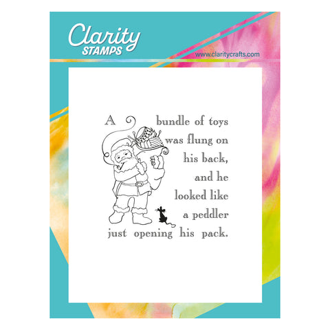 Twas the Night 11 - Santa's Pack - Fine Line A6 Square Stamp