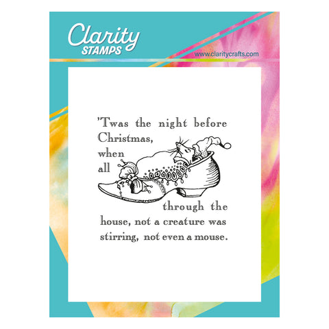 Twas the Night 1 - Shoe - Fine Line A6 Square Stamp