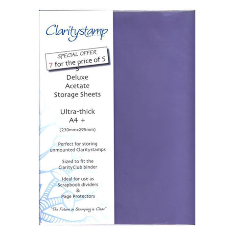 Claritystamp 5x Deluxe Acetate Sheets A4 + 2 FREE