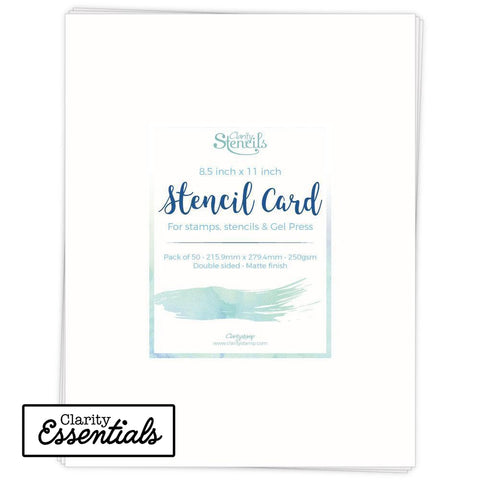 Clarity Stencil Card 8.5" x 11" (Pack of 50)